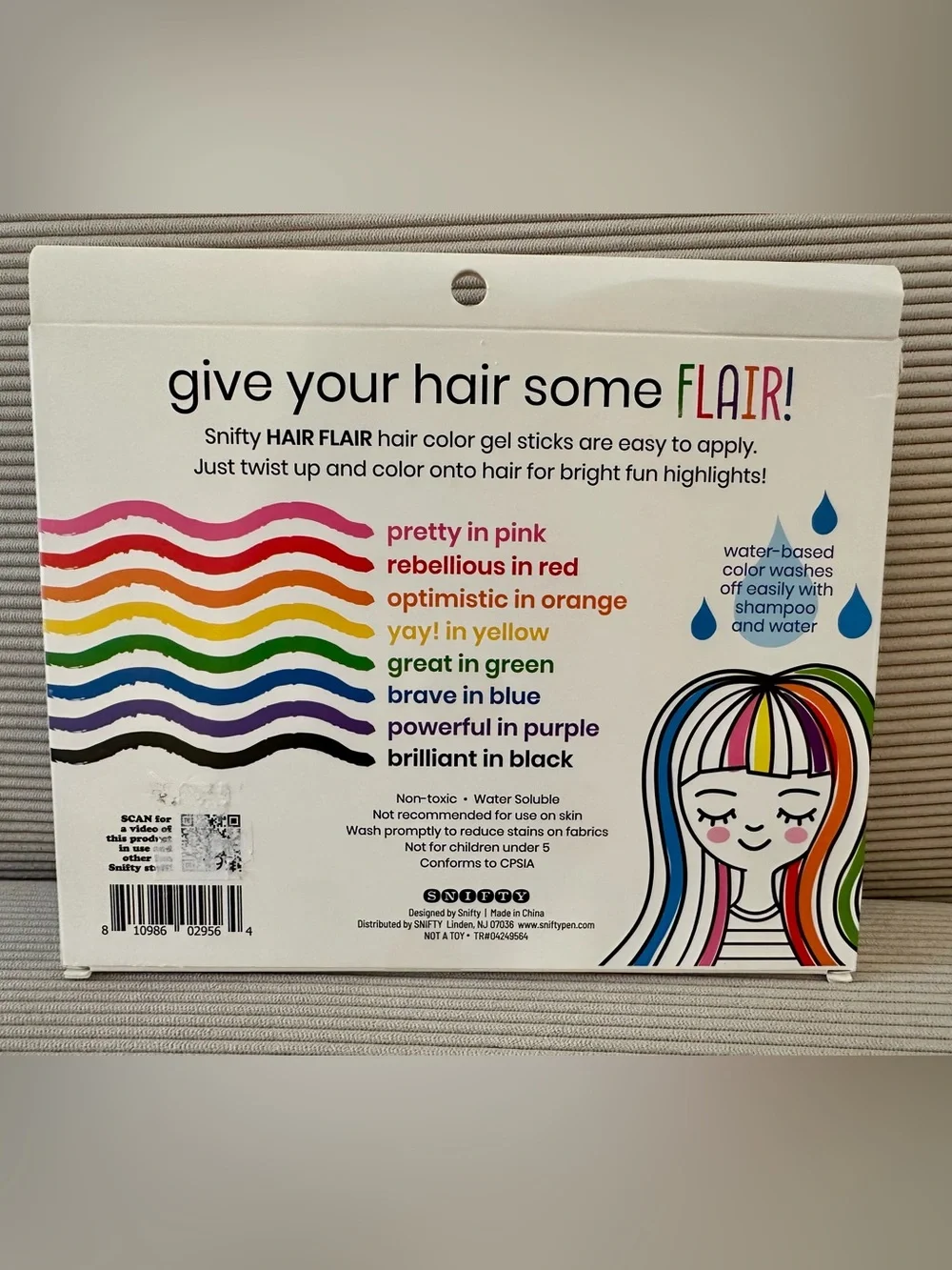 NEW temporary, washable kids' hair color gel/chalk (bundle of 3)